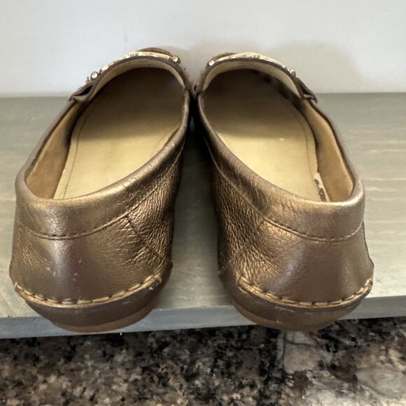 Coach Woman’s Shoes Fortunata Slip On Leather Loafers Size 9.5 B Gold/Bronze - Picture 7 of 16